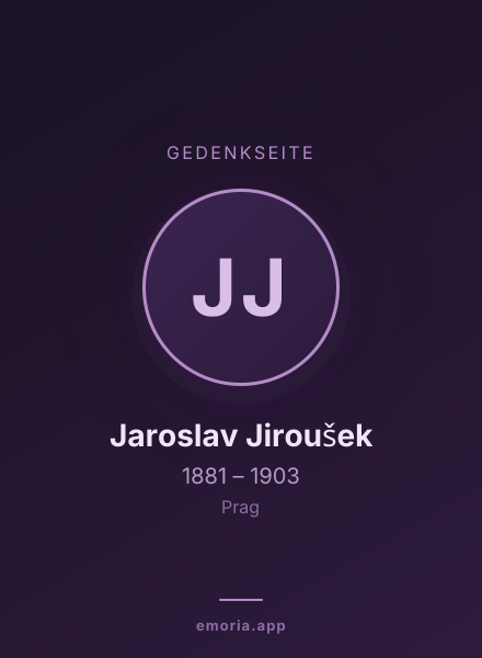 Gedenkportrait von Jaroslav Jiroušek
