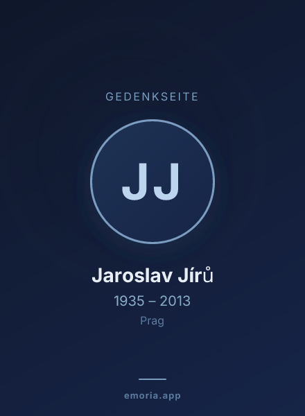 Gedenkportrait von Jaroslav Jírů
