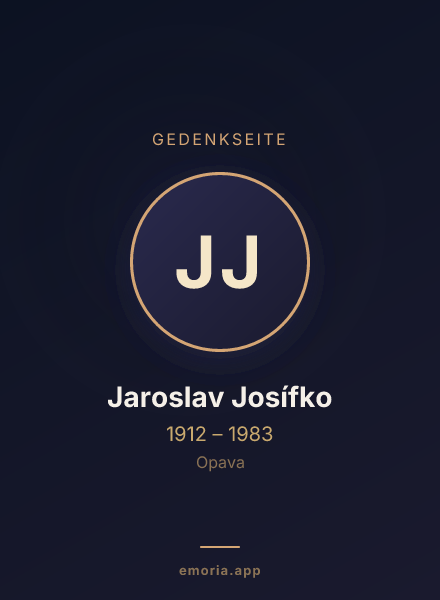 Gedenkportrait von Jaroslav Josífko