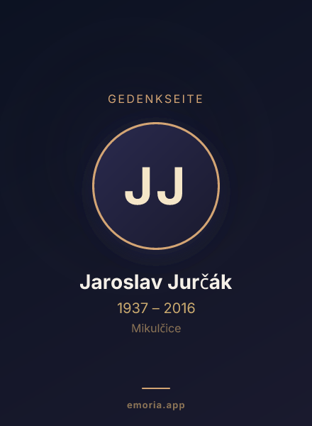 Gedenkportrait von Jaroslav Jurčák