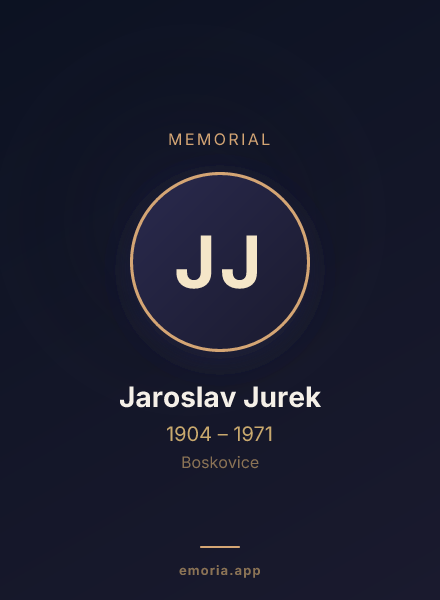 Memorial portrait of Jaroslav Jurek