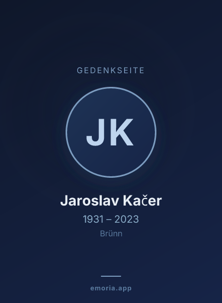 Gedenkportrait von Jaroslav Kačer