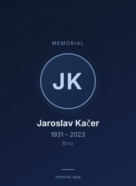 Memorial portrait of Jaroslav Kačer