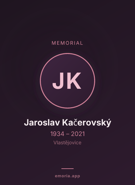 Memorial portrait of Jaroslav Kačerovský