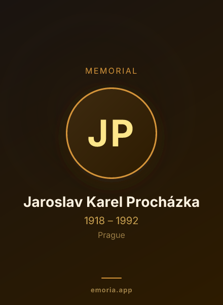 Memorial portrait of Jaroslav Karel Procházka