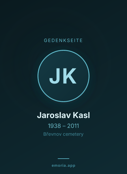 Gedenkportrait von Jaroslav Kasl