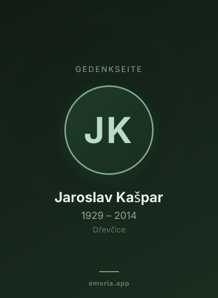 Gedenkportrait von Jaroslav Kašpar