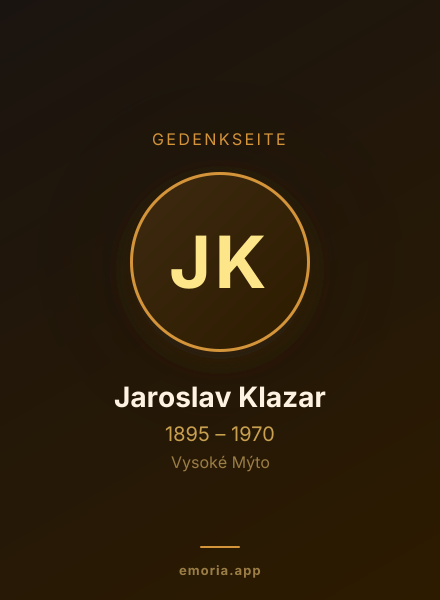 Gedenkportrait von Jaroslav Klazar