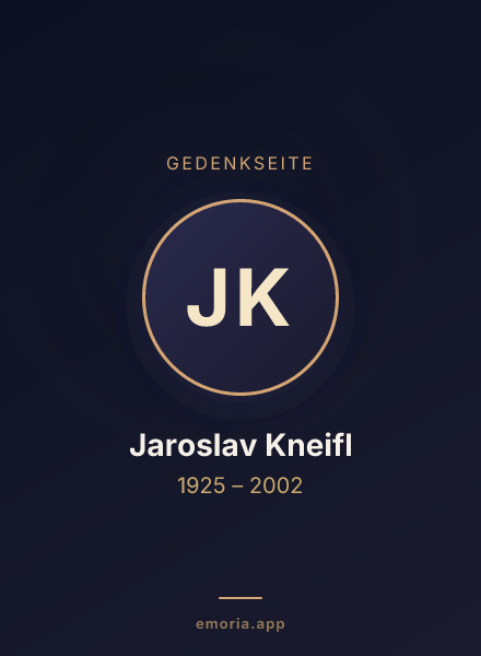 Gedenkportrait von Jaroslav Kneifl