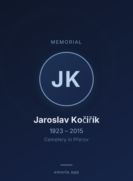 Memorial portrait of Jaroslav Kočiřík