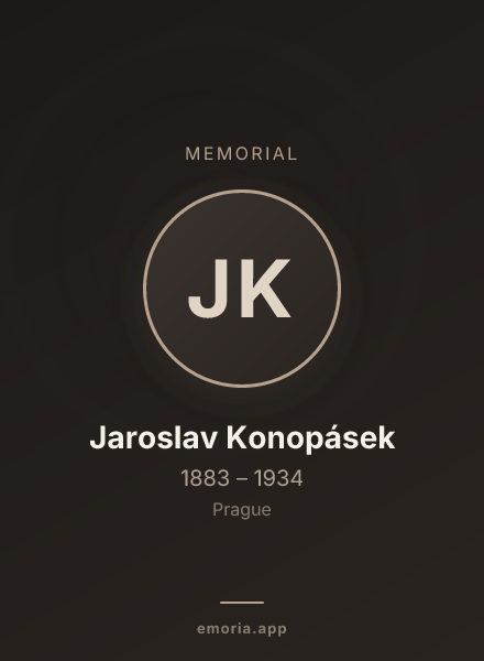 Memorial portrait of Jaroslav Konopásek