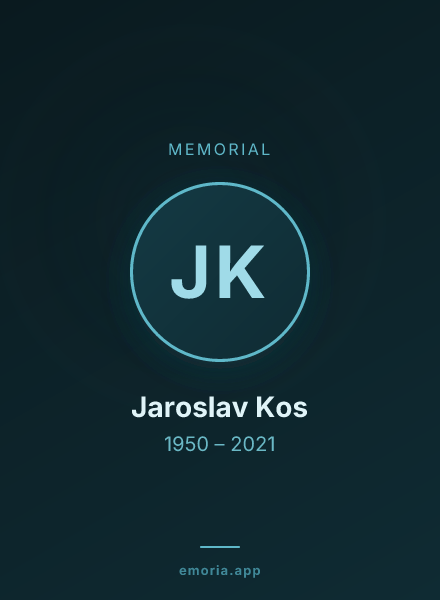 Memorial portrait of Jaroslav Kos