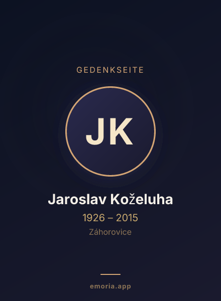 Gedenkportrait von Jaroslav Koželuha