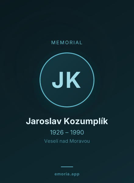 Memorial portrait of Jaroslav Kozumplík
