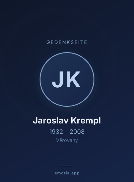 Gedenkportrait von Jaroslav Krempl