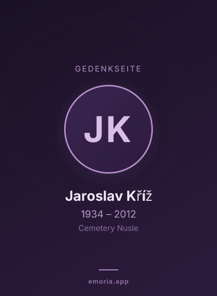 Gedenkportrait von Jaroslav Kříž