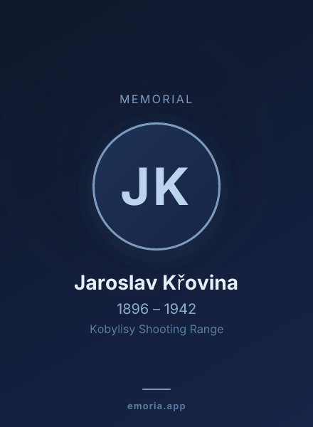 Memorial portrait of Jaroslav Křovina