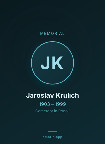 Memorial portrait of Jaroslav Krulich