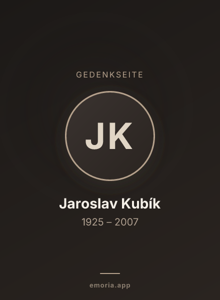 Gedenkportrait von Jaroslav Kubík