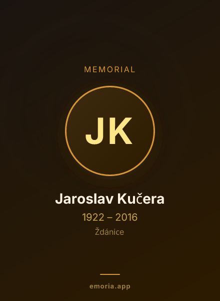 Memorial portrait of Jaroslav Kučera