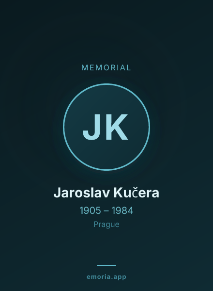 Memorial portrait of Jaroslav Kučera