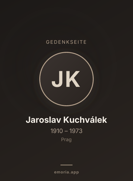 Gedenkportrait von Jaroslav Kuchválek