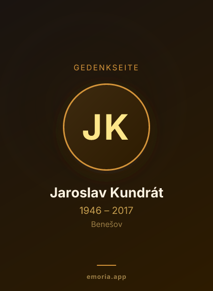 Gedenkportrait von Jaroslav Kundrát