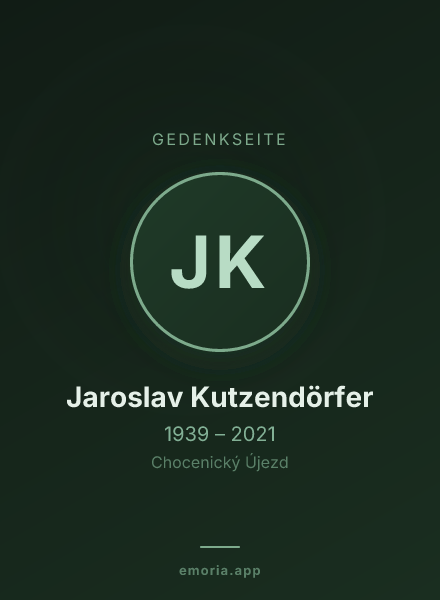 Gedenkportrait von Jaroslav Kutzendörfer