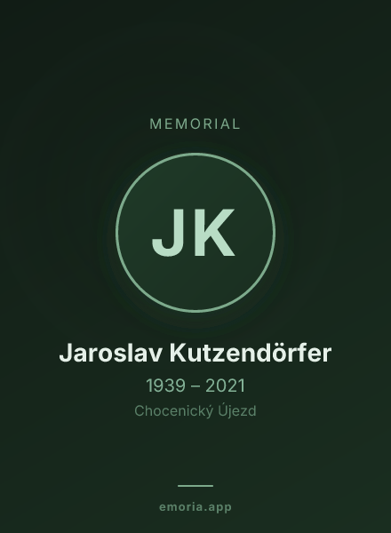 Memorial portrait of Jaroslav Kutzendörfer