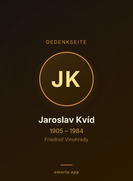 Gedenkportrait von Jaroslav Kvíd
