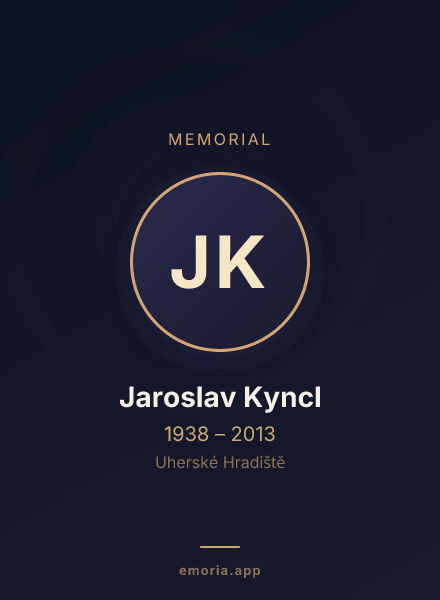 Memorial portrait of Jaroslav Kyncl