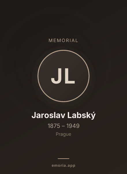 Memorial portrait of Jaroslav Labský