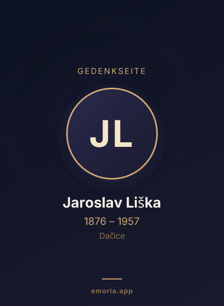 Gedenkportrait von Jaroslav Liška