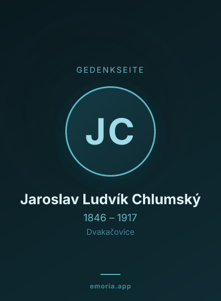 Gedenkportrait von Jaroslav Ludvík Chlumský