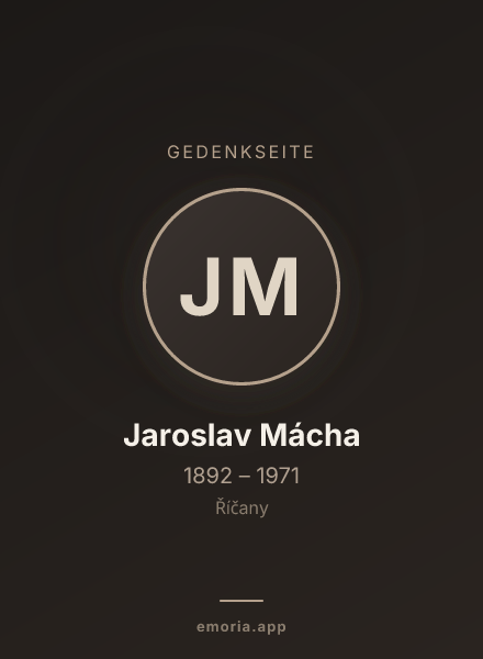Gedenkportrait von Jaroslav Mácha