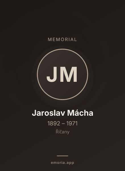 Memorial portrait of Jaroslav Mácha