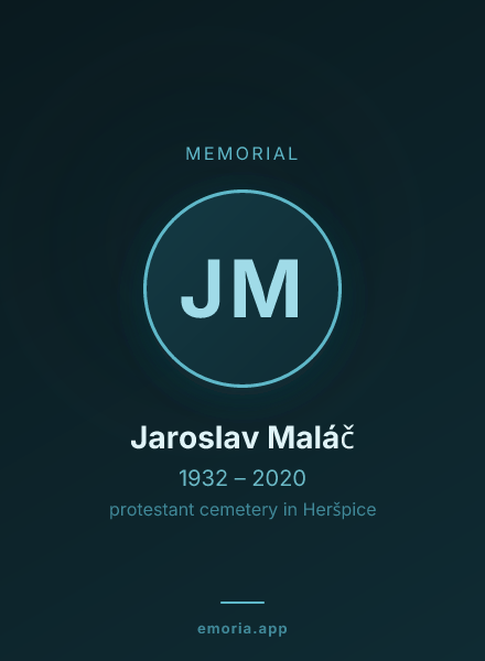 Memorial portrait of Jaroslav Maláč