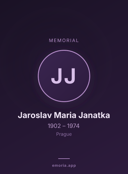 Memorial portrait of Jaroslav Maria Janatka
