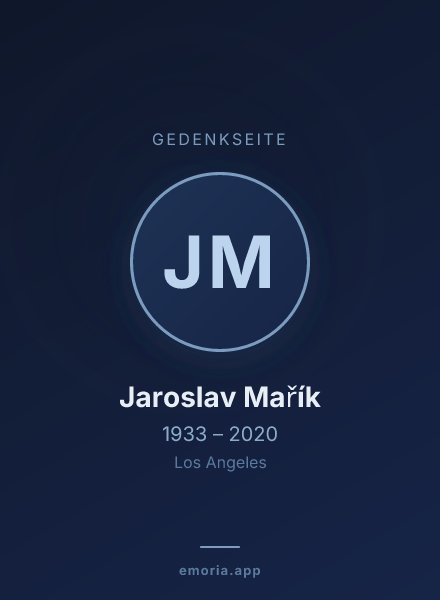 Gedenkportrait von Jaroslav Mařík