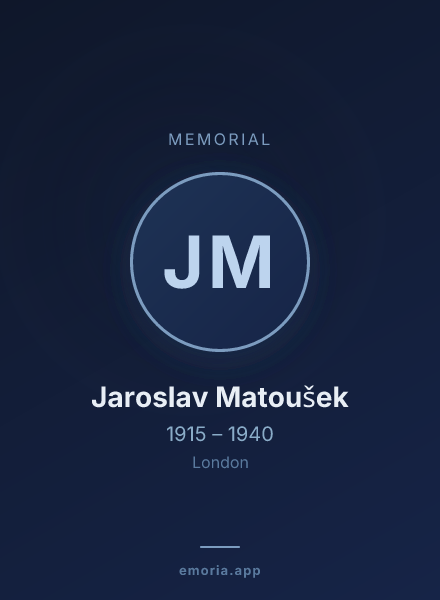 Memorial portrait of Jaroslav Matoušek