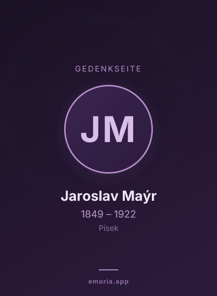 Gedenkportrait von Jaroslav Maýr
