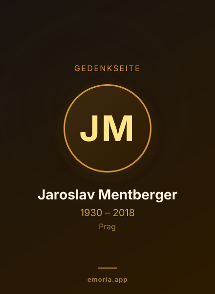 Gedenkportrait von Jaroslav Mentberger