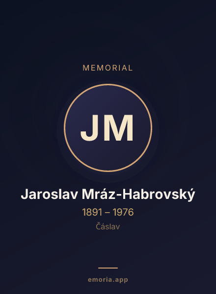 Memorial portrait of Jaroslav Mráz-Habrovský