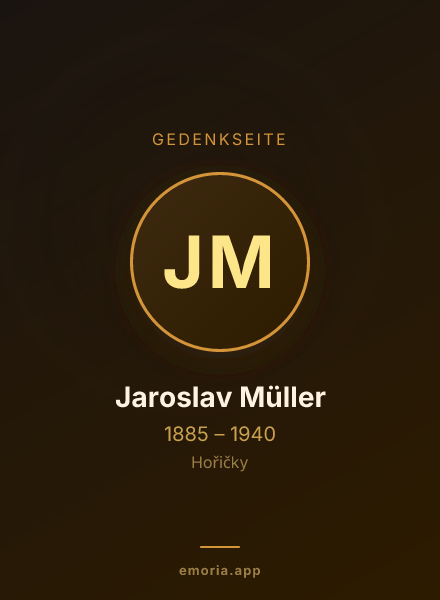 Gedenkportrait von Jaroslav Müller