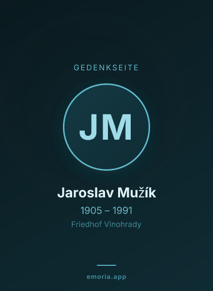 Gedenkportrait von Jaroslav Mužík