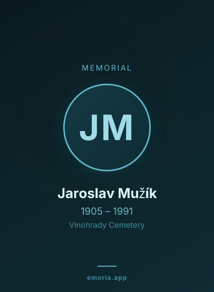 Memorial portrait of Jaroslav Mužík