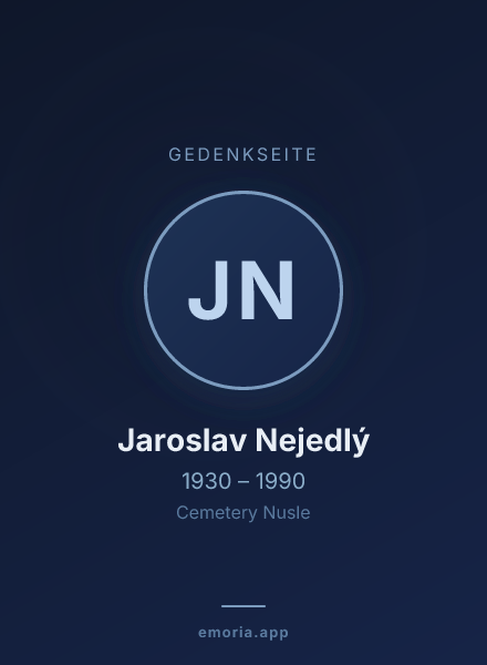 Gedenkportrait von Jaroslav Nejedlý