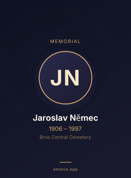 Memorial portrait of Jaroslav Němec