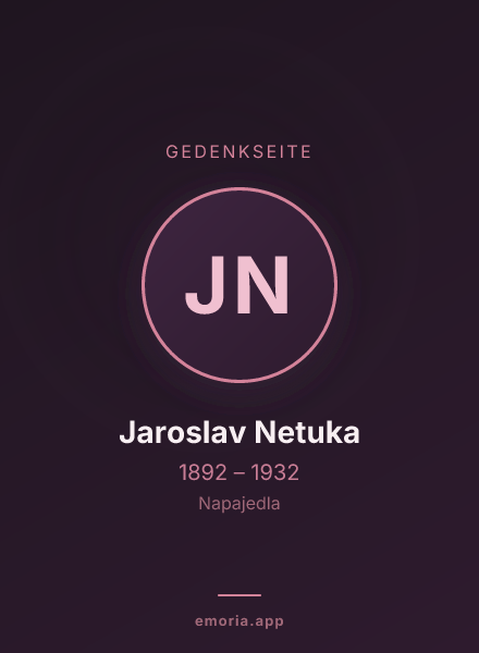 Gedenkportrait von Jaroslav Netuka