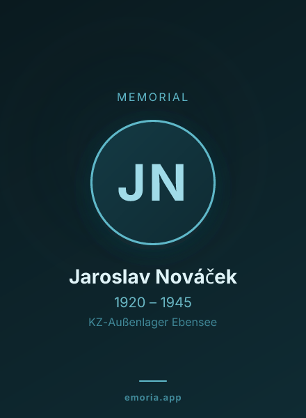 Memorial portrait of Jaroslav Nováček